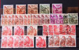 Suisse Switzerland - Accumulation Of 40 "landscape" 10 , 20 Ct Stamps With Differents Colours And Shades Used - Collections
