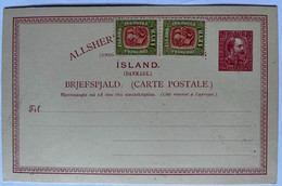 Iceland Uprated Unused Postal Card Excellent Condition - Covers & Documents