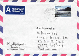 ICELAND - AIRMAIL 1993 > KOBLENZ/DE / ZL389 - Airmail
