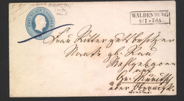 Preussen,U 10A,o ,Waldenburg (217) - Entiers Postaux