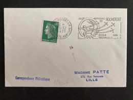 LETTRE TP M. DE CHEFFER 0,30 OBL.MEC.13-12 1971 17 ROCHEFORT AIR CHARENTE-MARITIME BASE AERIENNE 721 + TRI MARQUE A4 - Posta Aerea Militare