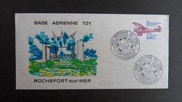 LETTRE TP AVION 2,50 OBL.14 SEPTEMBRE 80 17 ROCHEFORT BASE AERIENNE 721 ETAA JOURNEE PORTES OUVERTES - Military Airmail