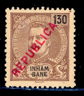 ! ! Inhambane - 1917 D. Carlos Local Republica 130 R - Af. 97 - No Gum - Inhambane