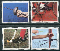 YUGOSLAVIA 1980 Olympic Games, Moscow Used.  Michel 1824-27 - Oblitérés