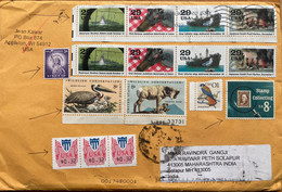 USA 2022, USED COVER SE-TENENT STRIP 4 STAMPS WAR ,WORLD WAR 2 ,BIRD, ANIMAL STAMPS ON STAMP ,SHIP, LIBRARY, 16 STAMPS U - Storia Postale