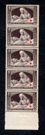 1940 -bloc De 5 Timbres POUR NOS BLESSES -.CROIX ROUGE FRANCAISE-NEUF** - Nuevos