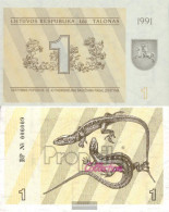 Lithuania Pick-number: 32b Uncirculated 1991 1 Talonas - Litauen