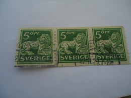 SWEDEN  USED     STAMPS   LIONS SE TENANT - Other & Unclassified