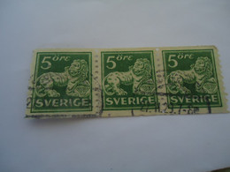 SWEDEN  USED     STAMPS   LIONS SE TENANT - Altri & Non Classificati