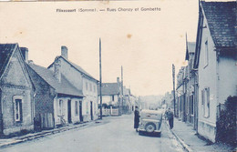 Cpa-80- Fixecourt - Rues Chanzy Et Gambetta -personnages --edi G.Reant - Flixecourt