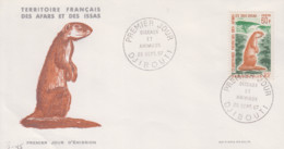 Enveloppe  FDC  1er  Jour   TERRITOIRE  FRANCAIS   Des   AFARS  Et  ISSAS    Faune    1967 - Autres & Non Classés