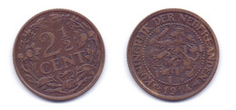 Netherlands 2 1/2 Cents 1914 - 2.5 Cent