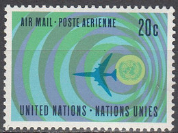 UNITED NATIONS  SCOTT NO.C13  MNH  YEAR 1968 - Poste Aérienne