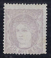 ESPAÑA 1870 - Edifil #106 -  Sin Goma (*) - Unused Stamps