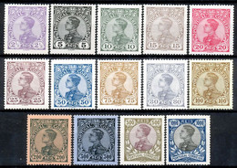 !										■■■■■ds■■ Portugal 1910 AF#156-169 */** King Manuel II Complete Set (x0554) - Unused Stamps