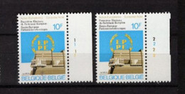 BELGIQUE BELGIE  1885 XX MNH  NUMEROS PLANCHE 1 + 2 - 1971-1980