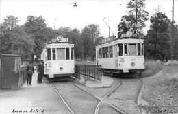 Belgique Belgie Photo Carte Du Tram Ligne 1 Et 52 Avenue Astrid à Bruxelles En 1957 Cliché Bazin - Transporte Público