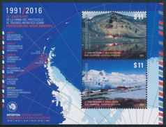 ARGENTINA 2016 Antarctic Treaty 25° Anniversary Minisheet** - Blocks & Sheetlets