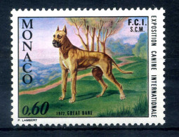 1972 MONACO SET MNH ** 880 Cani, Dogs, Esposizione Canina Internazionale Di Montecarlo - Unused Stamps