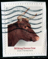 VEREINIGTE STAATEN ETATS UNIS USA 2021 HERITAGE BREEDS: MILKING DEVON COW F USED ON PAPER SC 5585 MI 5818 YT 5427 - Used Stamps