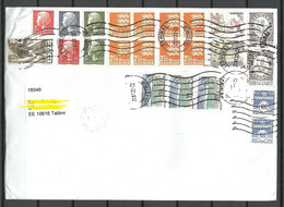 DENMARK Dänemark 2022 Cover To Estonia With Many Stamps - Covers & Documents