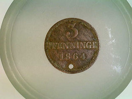 Münze, 3 Pfenninge, 1864, Mecklenburg Schwerin, Friedrich Franz - Numismatique