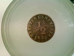 Münze, 1/2 Kreuzer Landesmünze, 1832, Herz. Sachsen Meiningen - Numismatiek