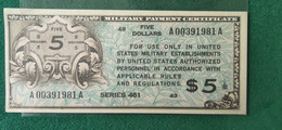 STATI UNITI 5 DOLLARs Serie 461 COPY - 1946 - Series 461