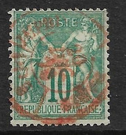 France Sage N°65 Oblitération C. à Date Des Imprimés Rouge. Cote 40€ - 1876-1878 Sage (Tipo I)