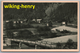 Lenggries Fall An Der Isar - S/w Ortsansicht 2   Mit Brücke - Lenggries