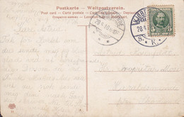 Denmark PPC Girl Brotype Ia KJØBENHAVN S.K.?. 28.4.1910 To Brotype Ic SKOVLUNDE (SCARCE Cds.) (2 Scans) - Lettres & Documents