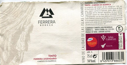 1874 - Canaries - Tenerife - TINTO FERRERA LEGENDARIO 4 Meses En Barrica - Red Wines