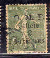 FRENCH CILICIE CILICIA FRANCAISE 1920 O.M.F. SURCHARGED SEMEUSE OMF 2pi On CENT. 15c USED USATO OBLITERE' - Oblitérés