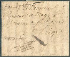 LAC De RATISBONNE (REGENSBURG en Bavière) Le 12 Janvier 1752 + Man. 'Recommandé' (RR à Cette époque) Et franco Fcfort ve - 1714-1794 (Austrian Netherlands)