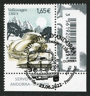 ANDORRA ANDORRE (2022) Volkswagen 1303 S Beetle, Coccinelle, Escarabajo, Käfer, Douane, Duana - First Day / Premier Jour - Gebraucht