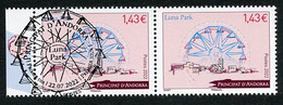 ANDORRA ANDORRE (2022) Luna Park, Parc D’attractions, Amusement Park, Noria, Grande Roue, Wheel  First Day + Mint - Gebruikt