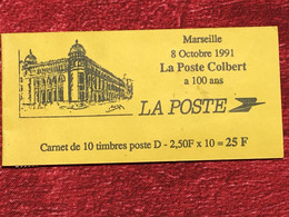 Carnet  Marianne De BRIAT - Réf. YT 2712-CP1 – La Poste Colbert – Tirage Local--Gomme* Carnet Ouvert...Faux Peut être ? - Modern : 1959-…