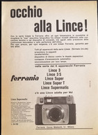 1963 - Macchina Fotografica LINCE Ferrania - 1 Pagina Pubblicità Cm. 13 X 18 - Fototoestellen