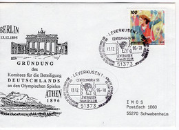 53722 - Bund - 1995 - 100Pfg Sport '95 EF A Bf SoStpl LEVERKUSEN - ... KOMITEE FUER DIE BETEILIGUNG ... -> Schwabenheim - Ete 1896: Athènes