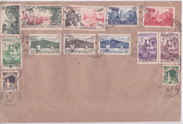 1951 - ARCHIPEL DES COMORES - MAYOTTE - CACHET DZAOUDZI PHILATELIE - Dép. MADAGASCAR - DIVERS TIMBRES - Covers & Documents