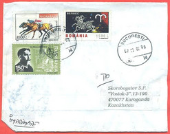 Romania 2002. The Envelope Passed Through The Mail. - Brieven En Documenten