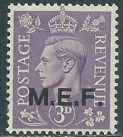 1943-47 OCCUPAZIONE BRITANNICA MEF 3 P MNH ** - RF37-5 - Occ. Britanique MEF