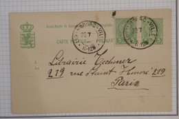 BA8 LUXEMBOURG   BELLE CARTE ENTIER  1905   A PARIS +++AFFRANC. INTERESSANT - Franking Machines (EMA)
