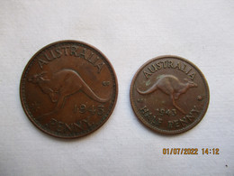 Australia: 1/2 Penny + 1 Penny 1943 - Penny