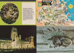 Durham Cathedral Knocker At Night College Map 4x Northumberland Mint Postcard S - Altri & Non Classificati