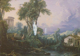 Francois Boucher Landscape With Water Mill Irish County Durham Painting Postcard - Altri & Non Classificati