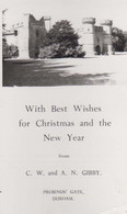 Prebends Gate Durham Castle Owner Hand Signed Rare Christmas Greetings Postcard - Altri & Non Classificati