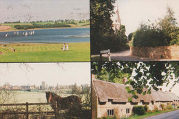 Brackley Town Hall Market Crown Hotel Pub 2x 1980s Postcard S - Northamptonshire