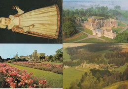 Rockingham Castle Northamptonshire 3 Aerial + Medieval Girl Fashion 4x Postcard - Northamptonshire