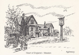 Weedon Heart Of England Postal Service Artist Pub Northampton Postcard - Northamptonshire